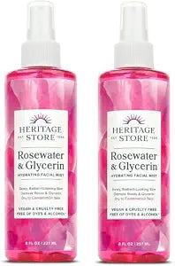 HERITAGE STORE Rosewater & Glycerin Facial Mist 2-Pack, 8 fl oz