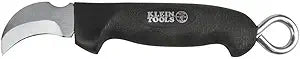 Klein Tools 1580-3 Skinning Knife, Made in USA, Ergonomic Handle With Oversized Ring, 2-Inch Fixed Klein Kurve Blade