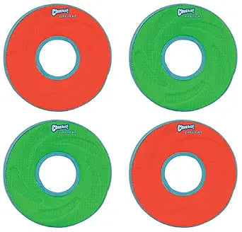 Chuckit Zipflight Amphibious Flying Ring - Assorted Small  6 in. Diameter (4 Pack)