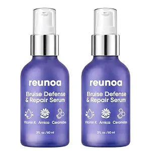 Bruise Defense Serum, Reunoa Cream for Skin with Arnica, Vitamin K, Ceramides, Deep Hydrators, Fast Absorbing Non-Greasy, 120ml (2 PC)