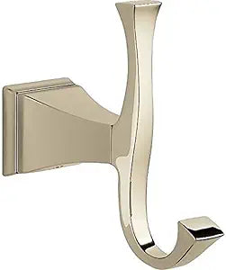 DELTA FAUCET 75135-PN Dryden Double Robe Hook, 5.00 x 1.75 x 1.75 inches, Polished Nickel