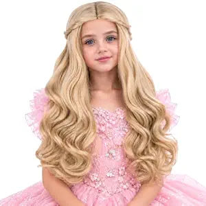 Kids Blonde Wig Girls Long Wavy Blond Wigs