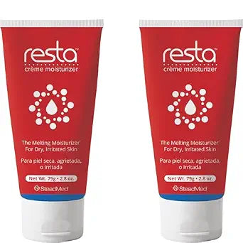 Resta Creme Moisturizer ��� Intensive Hydration for Dry & Sensitive Skin, Unscented, 2.8 oz (Pack of 2)
