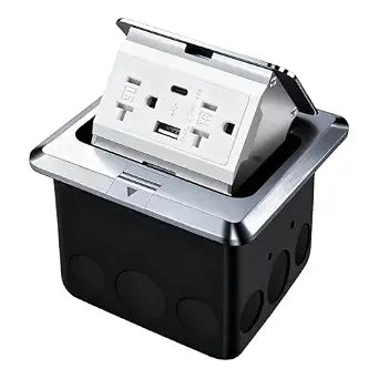 Pop Up Floor Outlet Waterproof Electrical Outlet Cover Box