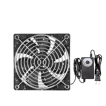 12V DC 120mmx25mm IP44 Dual Ball Bearing Exhaust Fan with Speed Controller