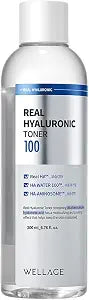 WELLAGE Real Hyaluronic Toner 100 6.76 fl.oz, Deep Hydration for Face
