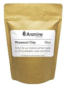 Rhassoul Clay Powder 16oz Moroccan Ghassoul Clay Mask, Nourishing, Unisex, Skin Treatment Mask