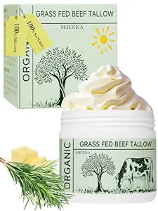 Beef Tallow for Skin, Organic Grass-Fed Beef Tallow for Face Deep Moisturer