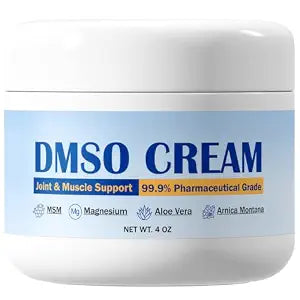 DMSO Cream - DMSO Pharmaceutical Grade 99% Pure With Magnesium, Arnica, Aloe Vera, Vitamin E - 4 oz