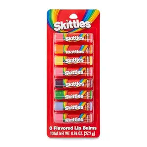 Taste Beauty Skittle Lip Balms 8 ct Christmas Stocking Stuffer Pack (8)