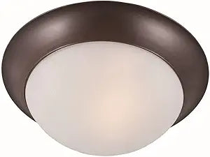 Maxim Lighting Essentials 2-Light Flush Mount | Rubbed Bronze Finish | Transitional Flush Mount | Ideal for Bedrooms, Hallways & Entryways | 5851FTOI