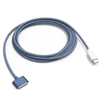 140W USB-C to Magnetic 3 Charging Cable 6.6FT | Compatible with MagSafe 3 for MacBook Air/Pro M5 M4 M3 M2 (2021-2026 Models) - White Fast Charge Safe Cable-Blue