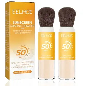 2PCS Sunscreen Setting Powder,SPF 50,Mineral Matte Finish Loose Face Powder