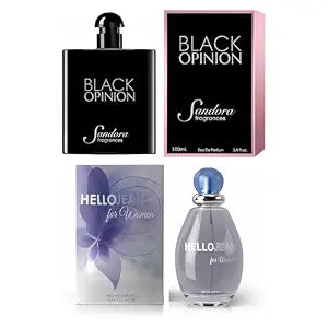Sandora Fragrances Women's Perfume 2-Pack – Eau de Parfum – Two Full-Size 100 ml Bottles – Rich Warm Expressive + Soft Mysterious Balanced Fragrance