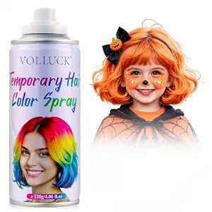 Orange Hair Spray Color Temporary for Kids Women Halloween Party Cosplay