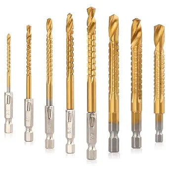 3-10mm 8 Pack Titanium Coated HSS Twist Drill Bit