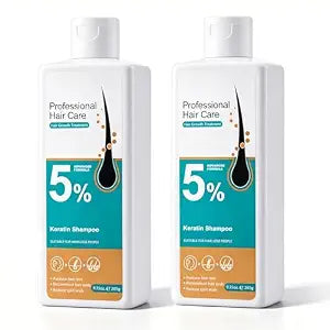 5% Minoxidil Shampoo for Women & Men - Hair Growth Shampoo, Anti Hair Loss Treatment for Thinning Hair & Receding Hairline, Strengthens Roots & Promotes Regrowth (2PCS, A-1)