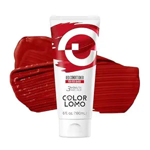 COLORLOMO Color Depositing Conditioner, Semi Permanent Hair Color for Bleached, Highlighted & Color-Treated Hair, Hydrating Formula with Shea Butter & Almond Oil, 6oz-Red
