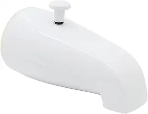 Westbrass E531D-12R-50 5-1/4" Rear Diverter Tub Spout with 1/2" or 3/4" IPS Rear Connection, Powder Coat White