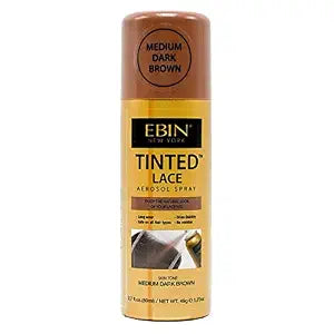 EBIN NEW YORK Tinted Lace Aerosol Spray, Medium Dark Brown, 2.7 Fl Oz