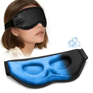 BeeVines 3D Contoured Cooling Eye Mask for Puffy Eyes Migraines Fast Relief