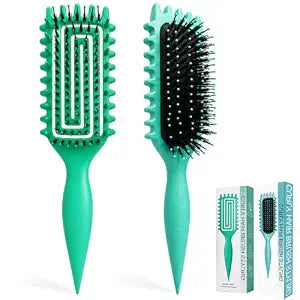 Curl Defining Brush 2 Pack, Curly Hair Brush Set for Effortlessly Defined Curls, Waves & Coils for Women, Men, Wet & Dry Hair, Reduces Frizz