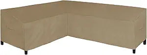Easy-Going Patio L-Shaped Sectional Sofa Cover, 85"X110" Waterproof Heavy Duty Outdoor Garden Furniture Cover (Left Facing, Camel)