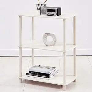 TRES BELLE Multipurpose Display Shelf,Steel Leg Storage Shelves,Book Shelf,for Organization and Storage,Home, Kitchen,Bath,Living Room,Garage,Home Office,Warehouse Organigation (Ivory, ONE Size, 3)