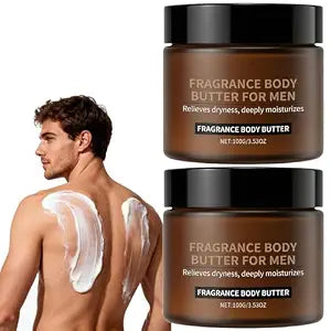 2PCS Pheromone Body Butter for Men, Body Skin Cream with Shea Butter, Cocoa Butter & Coconut Oil, Long-Lasting Fragrance, Deep Hydration, Non-Greasy, Alcohol-Free, Vegan