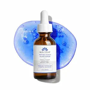 Skin Deva Copper Peptide Face serum with Argireline and Matrixyl 3000, Hyaluronic Acid, Lightweight Hydrating, Firm-Looking Skin, Supports Firm Youthful-Looking GHK-Cu Serum, Anti-aging serum -1oz