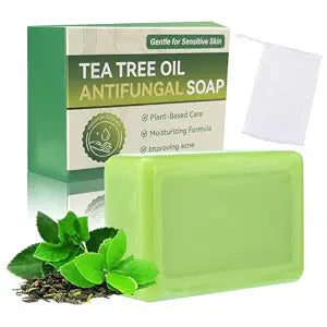 Tea Tree Soap, Relief Soap Bar Infused with Tea Tree Oil, Natural Foot & Body Soaps for Healthy Skin, Addresses Foot Discomfort and Skin Irritations, Gentle Exfoliating Bar Soap for Men Women
