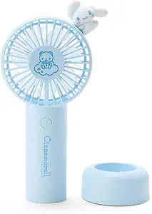 Sanrio Cinnamoroll 2-Way Fan - Cinnamoroll Character, 7.1 x 3.9 x 1.6 inches (18 x 10 x 4 cm)