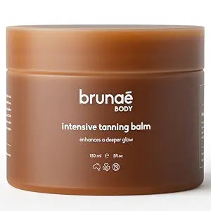 BRUNAE BODY® Intensive Tanning Bed Balm [FOR DARKER & FASTER TAN] - Natural Tan Accelerator Lotion for Sunbed - Sun Tanning Lotion for Women & Men with Tamanu & Acai Oil - 100% Vegan & Australian Made