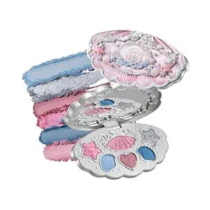 Flower Knows Shell's Jewel 6-Color Makeup Palette, Cool Pastel Blue & Pink