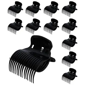 Hair Curler Clips - 12 Pcs Versatile Roller Clips for Effortless Curls and Waves