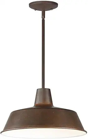 Maxim Lighting Pier M 1-Light Pendant Light | Empire Bronze Steel Finish | Aluminum Shade | Transitional Indoor Light Fixture | Ideal for Kitchen Islands & Dining Rooms | Dimmable Damp Rated | 35019EB