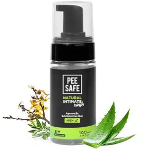 Pee Safe Men's Intimate Wash with Tea Tree Oil, pH Balanced Ball Wash for Men, Gentle Daily Male Hygiene Cleanser, Natural Intimate Wash for Men, Jabon Intimo Para Hombre