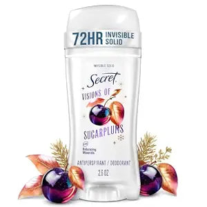 Secret Fresh Antiperspirant Deodorant, Visions of Sugarplums Scent, 2.6oz