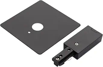 mirrea Black H Type Live End Connector for Ceiling Track Lighting