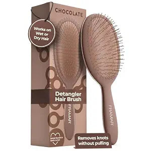 FRAMAR Chocolate Hair Brush Detangler, Wet Hair Brushes For Women