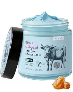 25,000ppm GHK-Cu Copper Peptides Whipped Beef Tallow for Firming, 4oz