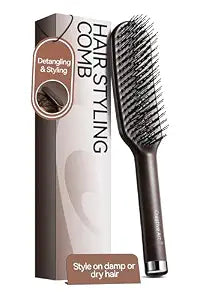 Hair Brush for Men, Detangling& Styling Hairbrush with Dual Length Bristles