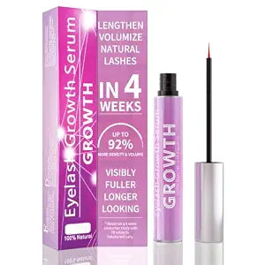 Eyelash Growth Serum, Lash Serum for Eyelash Growth with Natural Formula