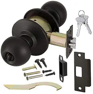 Lawrence Door Knob Cylindrical Lock Classroom Function Key Locks Exterior Oil Rubbed Bronze Finish LH5305OB -US10B UL Certified ANSI/BHMA Grade 2 Commercial Door Knob for Heavy Duty Use Embassy Series