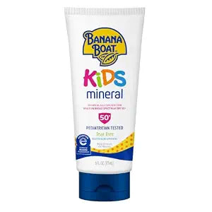 Banana Boat Kids Mineral Sunscreen Lotion, SPF 50, 6 fl oz (Pack of 1)