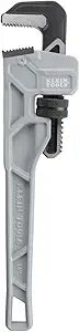 Klein Tools 68224 14-Inch Cast Aluminum Pipe Wrench, Heavy Duty Adjustable Plumbing Wrench with I-Beam Handle, 2-Inch Jaw Capacity