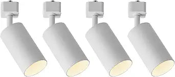 VANoopee GU10 Track Lighting Heads H Type White LED Track Light Heads Compatible with Halo Style System, MR16 GU10 Base Adapter Ceiling Spot Light Fixture Direction Adjustable, Pack of 4, No Bulbs