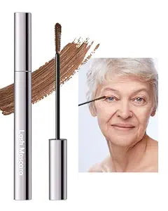 Brown Mascara Waterproof, Prime Lash Tubing Mascara for Older Women 60 Plus