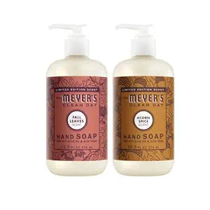 Mrs. MEYER'S CLEAN DAY Liquid Hand Soap 2 Pack Variety, 12.5 OZ Each, 1 CT (Acorn Spice + Fall Leaves)