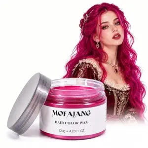 Temporary Pink Hair Color Wax, Washable Temporary Hair Dye for Kids Adults